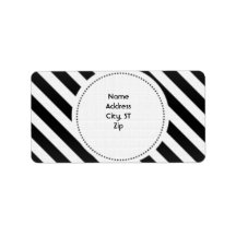 Etiketten voor het zwart-wit Stripe Return-adres