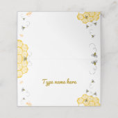 Etiketten voor honingbijen plaatskaartje (Buitenkant ongevouwen)