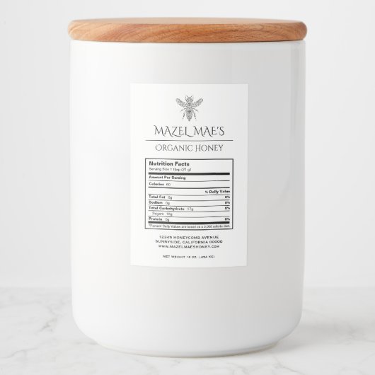 Etiketten voor honinghondenvoeding (Voorkant)