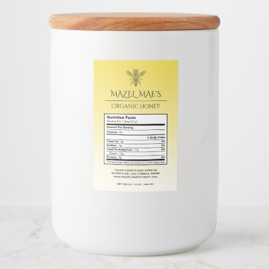 Etiketten voor honinghondenvoeding (Voorkant)