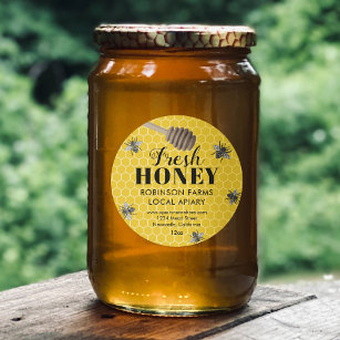Etiketten voor honingkarbonade, vers   Honingbijen