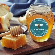 Etiketten voor honingpot | Pure honing aangepast n