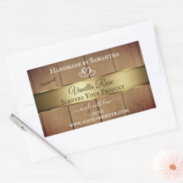 Etiketten voor houten korrels Etiketten voor goudk