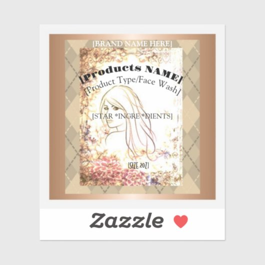 Etiketten voor huidverzorging sticker (Vel)