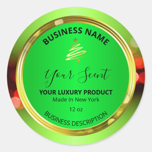 Etiketten voor kerstbomen voor kleurloos groen roo (Voorkant)