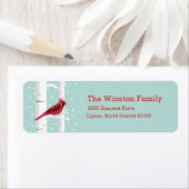 Etiketten voor kerstkardinaal retouradres (Insitu)