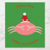 Etiketten voor kerstkrab op maat (Enkel label)