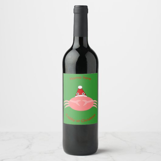 Etiketten voor kerstkrab op maat (Voorkant)