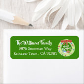 Etiketten voor kerstmis met groen retouradres (Insitu)