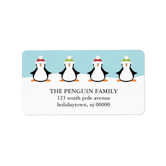Etiketten voor kerstpinguïns (Voorkant)