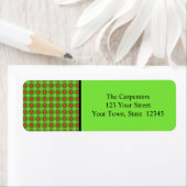 Etiketten voor kerstrood en groen patroon (Insitu)