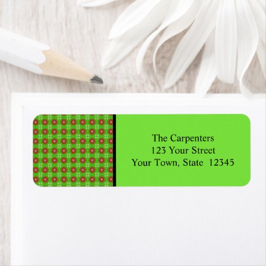 Etiketten voor kerstrood en groen patroon (Insitu)