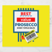 Etiketten voor kerstwijn en mousserende wijn (Enkel label)