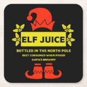 Etiketten voor kerstwijn en mousserende wijn kartonnen onderzetters (Voorkant)