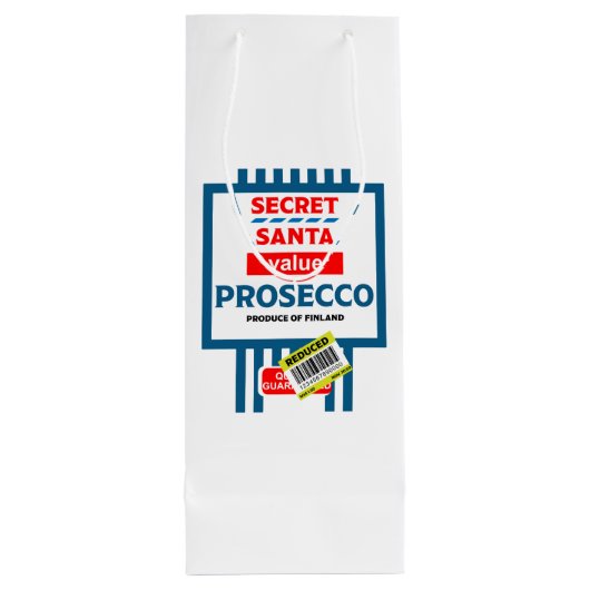 Etiketten voor kerstwijn en mousserende wijn wijn cadeautas (Achterkant)