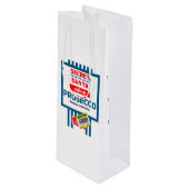 Etiketten voor kerstwijn en mousserende wijn wijn cadeautas (Voorkant Gekanteld)