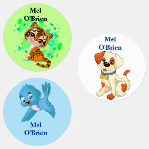 Etiketten voor kindernamen labels