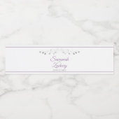 Etiketten voor lavendel Paarse en grijze bruiloft (Enkel label)