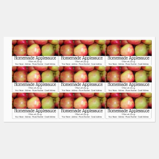 Etiketten voor levensmiddelen - Krat van appels Labels (Vel)