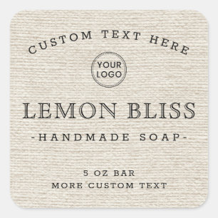 Etiketten voor lichtbruine logo