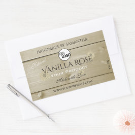 Etiketten voor lichte houten korrels en Logo