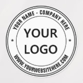 Etiketten voor Logo en tekst van aangepast bedrijf Labels (Design 2)