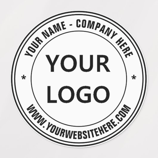 Etiketten voor Logo en tekst van aangepast bedrijf Labels (Design 1)