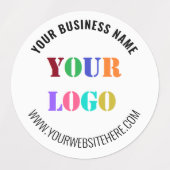 Etiketten voor Logo en tekst van aangepast bedrijf Labels (Design 2)