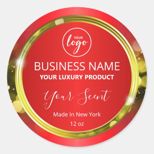 Etiketten voor magisch kerstrood Logo (Voorkant)