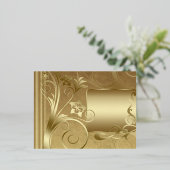 Etiketten voor Matte goud Folie Uitnodiging Briefkaart (Staand Voorkant)