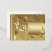 Etiketten voor Matte goud Folie Uitnodiging Briefkaart (Voorkant / Achterkant)