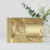 Etiketten voor Matte goud RSVP Kaartje (Staand voorkant)