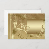 Etiketten voor Matte goud RSVP Kaartje (Voorkant / Achterkant)