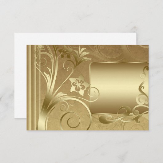 Etiketten voor Matte goud RSVP Kaartje (Voorkant / Achterkant)