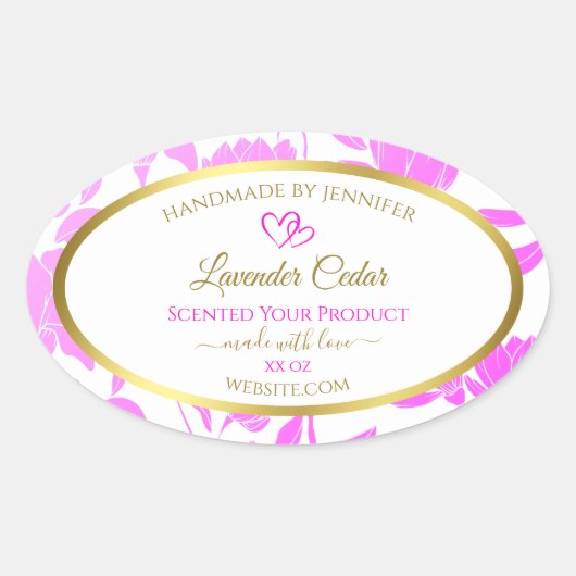 Etiketten voor Paarse en goudflesproducten (Voorkant)