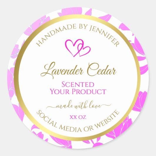 Etiketten voor Paarse en goudflesproducten (Voorkant)