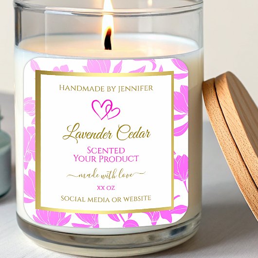 Etiketten voor Paarse en goudflesproducten