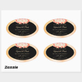 Etiketten voor platte koraalkleurstoffen en zwarte (Vel)