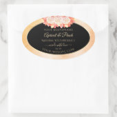 Etiketten voor platte koraalkleurstoffen en zwarte (Tas)