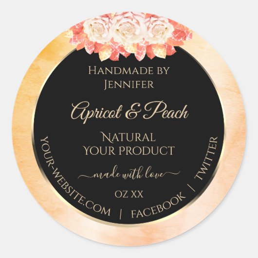 Etiketten voor platte koraalkleurstoffen en zwarte (Voorkant)