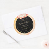 Etiketten voor platte koraalkleurstoffen en zwarte (Envelop)