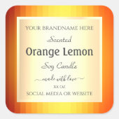 Etiketten voor productverpakking Gold Effect Oranj (Voorkant)