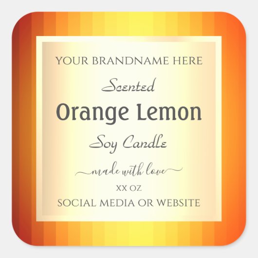 Etiketten voor productverpakking Gold Effect Oranj (Voorkant)