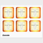 Etiketten voor productverpakking Gold Effect Oranj (Vel)