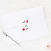Etiketten voor "Red Five Petal Waterverf Flower" (Envelop)
