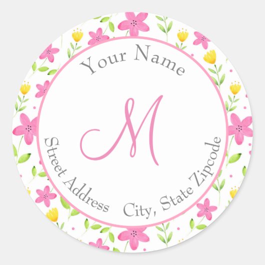 Etiketten voor 'roze en gele Waterverf-ventilator' (Voorkant)