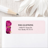 Etiketten voor roze en goudfloral retourneren (Insitu)