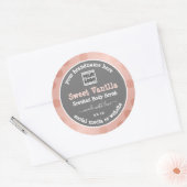 Etiketten voor roze en grijze aangepaste Logo (Envelop)