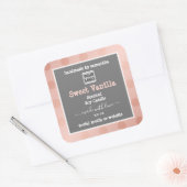 Etiketten voor roze en grijze aangepaste Logo (Envelop)