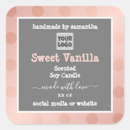 Etiketten voor roze en grijze aangepaste Logo